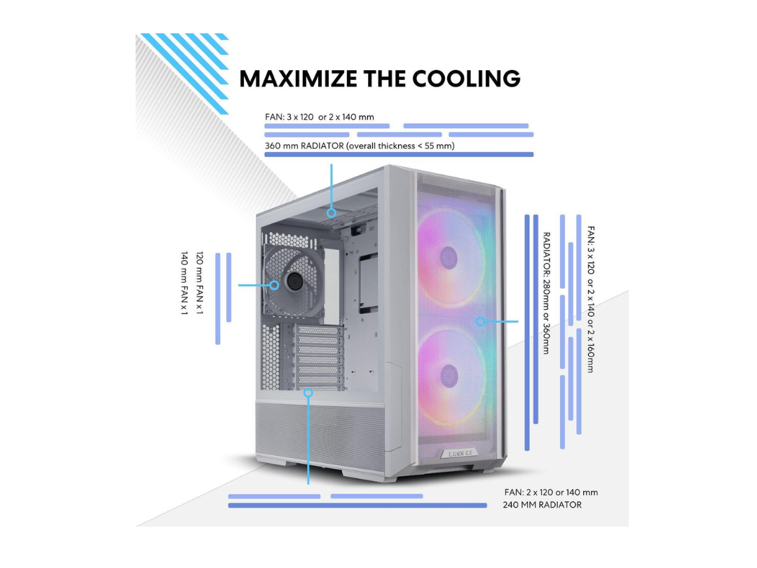 Buy Lian Li LANCOOL 216 RGB White Case – in Qatar Buy Lian Li LANCOOL 216 RGB White Case – in Qatar